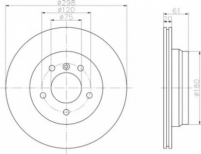 HELLA PAGID 8dd355104611 -  Тормозной диск
